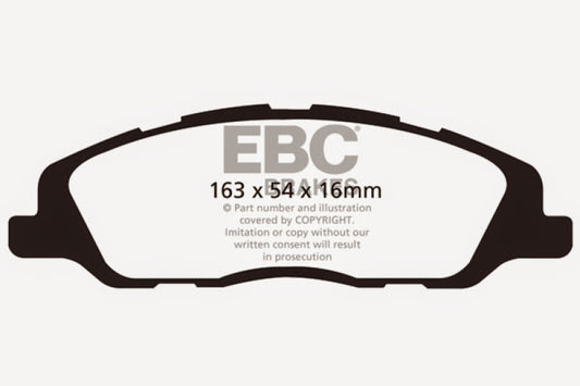 EBC 13-14 Ford Mustang 3.7 (A/T+Performance Pkg) Redstuff Front Brake Pads - Graveyard Performance