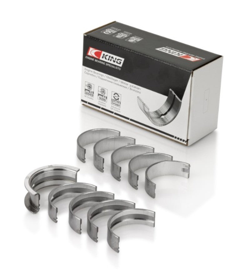 King Engine Bearings Small Block Chevy (Size STD) Silicon Aluminum Bi-Metal Main Bearing Set