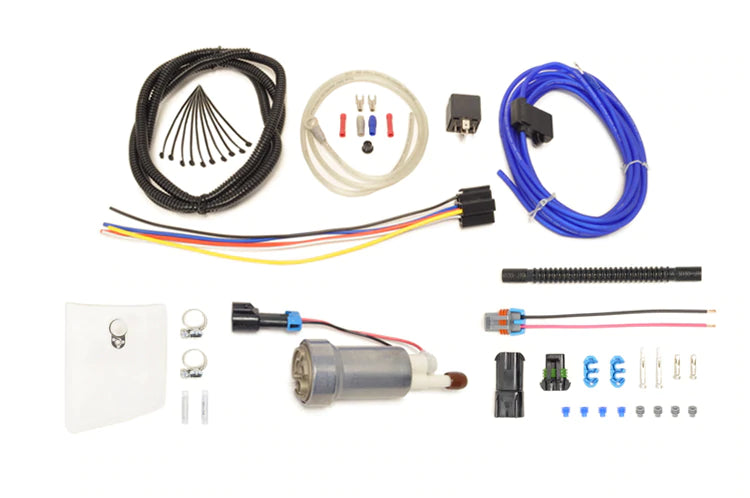 Walbro 525 LPH F90000285 In-Tank Fuel Pump with install kit & re-wire kit