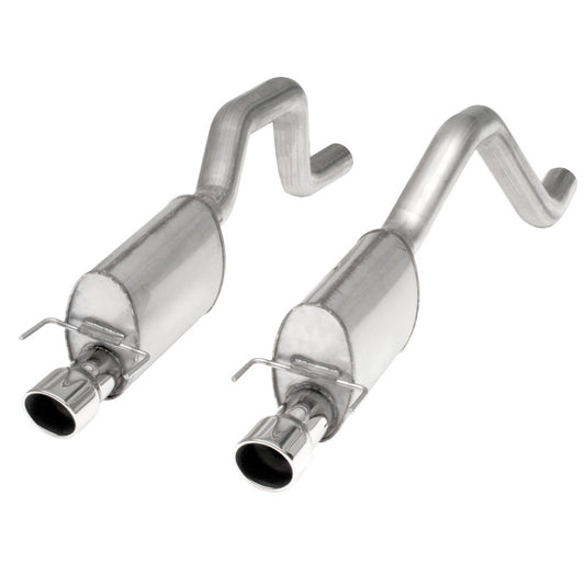 Stainless Works 2006-13 Corvette C6ZO6/ZR1 3in Axleback Chambered Mufflers Dual 4in Rolled Edge Tips - Graveyard Performance