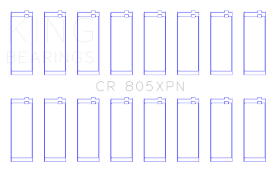 King Chrysler 273/277/301/303/313/318/326/340ci (Size 010) Performance Rod Bearing Set