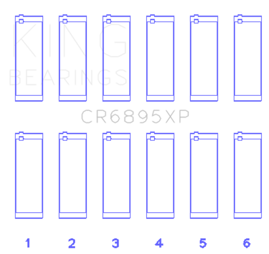 King Engine Bearings Ford Ecoboost 3.5L V6 (Size STDX) Tri Metal Connecting Rod Bearing Set