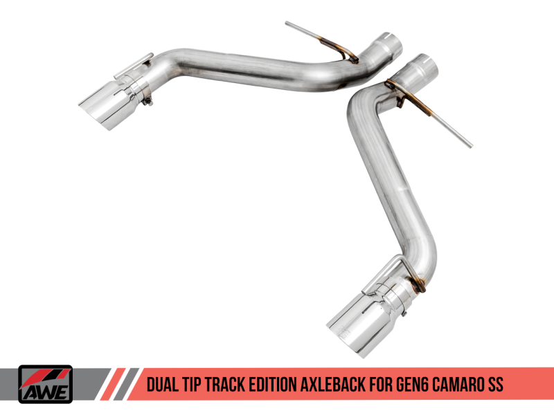 AWE Tuning 16-19 Chevrolet Camaro SS Axle-back Exhaust - Track Edition (Chrome Silver Tips) - Graveyard Performance