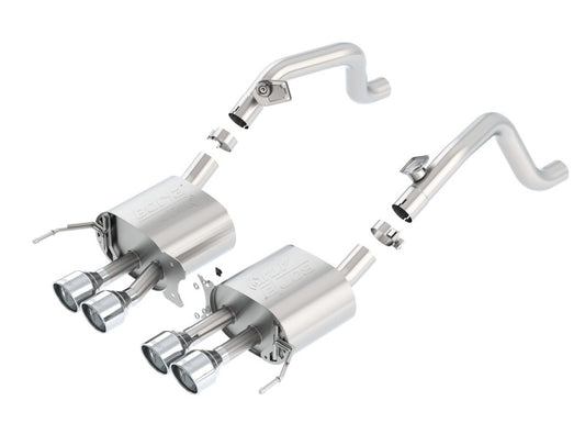 Borla 14-15 Chevy Corvette C7 w/o AFM w/o NPP Atak Rear Section Exhaust Quad Rd RL Tips - Graveyard Performance