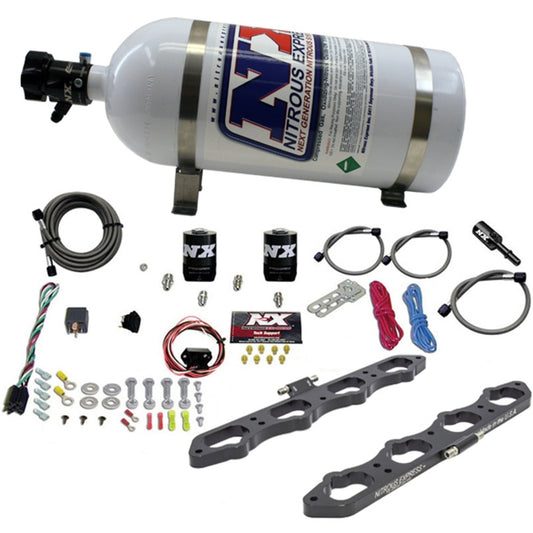 Nitrous Express Ford Coyote 5.0L V8 Nitrous Wet Port Plate Kit w/10lb Bottle - Graveyard Performance