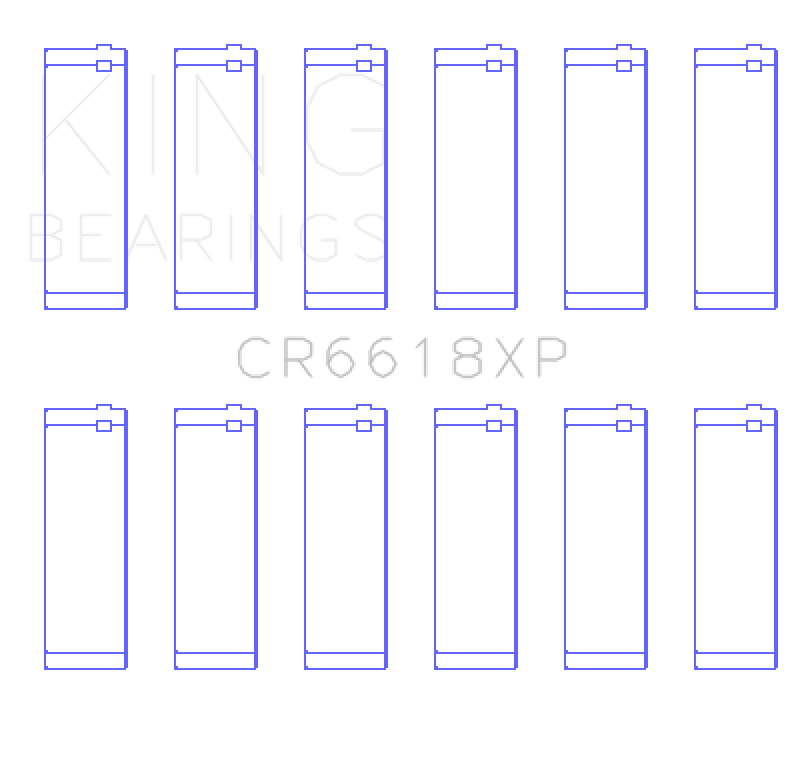 King Engine Bearings Chevrolet 200/229ci XP Series Connecting Rod Bearing Set