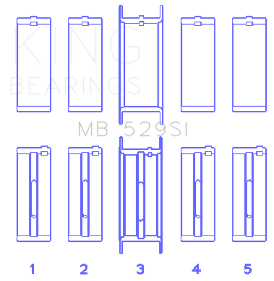 King Engine Bearings Ford V8 221 Main Bearing Set
