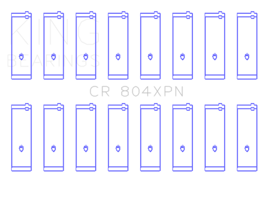 King Engine Bearings Ford 260ci 289ci 302 5.0L Windsor Performance Connecting Rod Bearing - Set of 8