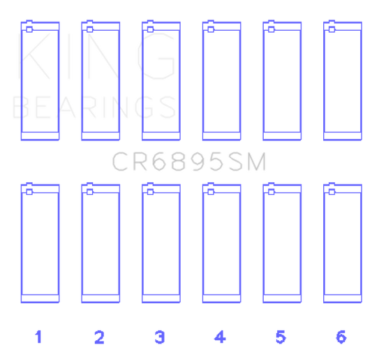 King Engine Bearings Ford EcoBoost 3.5L/3.7L V6 (.781 Width) Performance Rod Bearing Set - Size STD