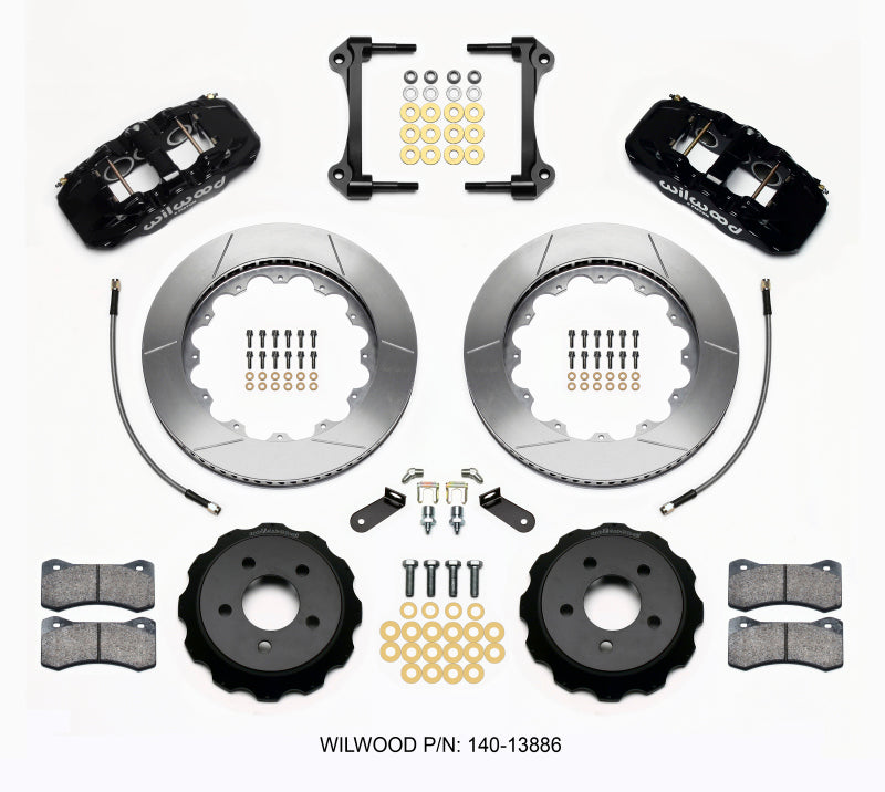 Wilwood AERO6 Front Hat Kit 14.00 15-23 Mustang w/Lines - Graveyard Performance