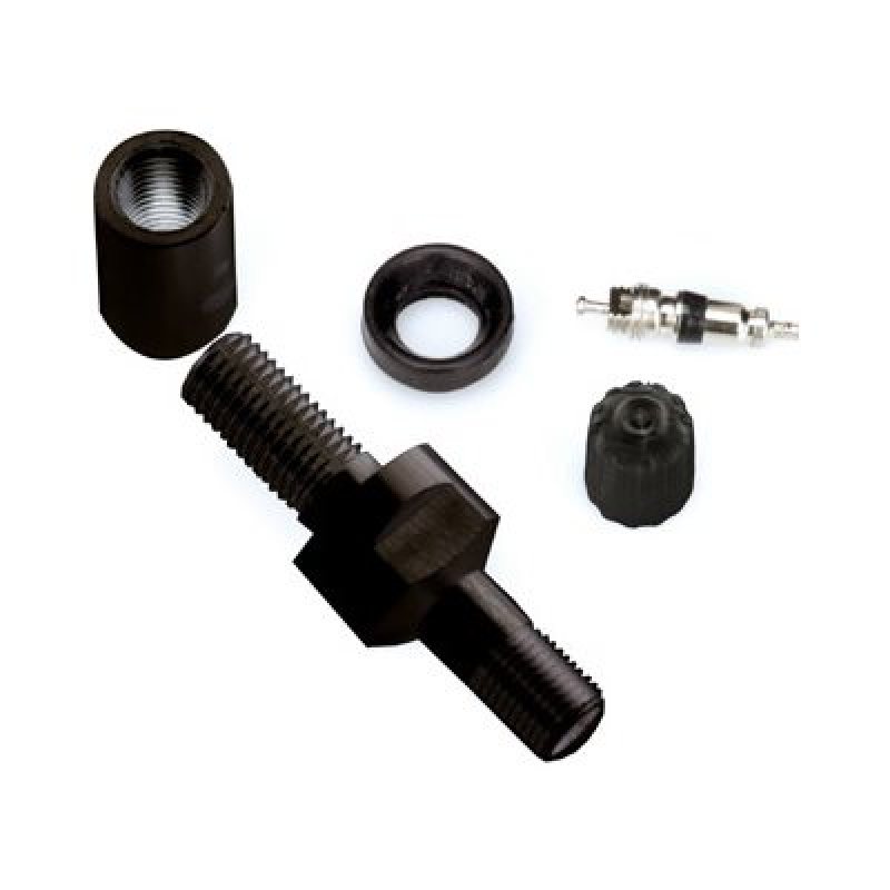 Schrader TPMS Service Pack - Straight Black Valve Stem Assembly Components for 33900 - 4 Pack - Graveyard Performance