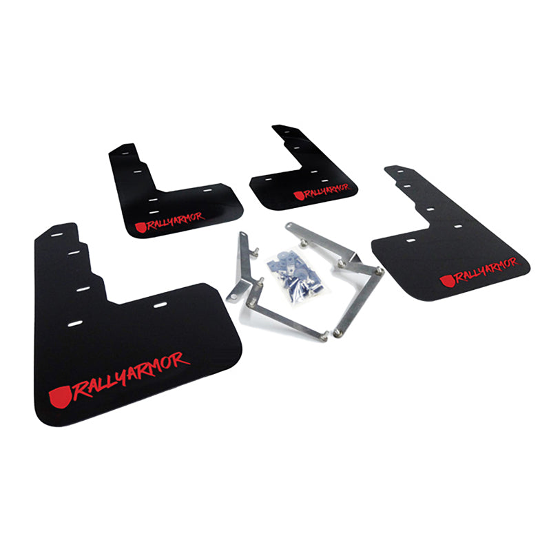Rally Armor 17-22 Honda Civic Type R Black Mud Flap Red Altered Font Logo - Graveyard Performance