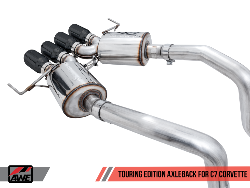 AWE Tuning 14-19 Chevy Corvette C7 Z06/ZR1 Touring Edition Axle-Back Exhaust w/Black Tips - Graveyard Performance