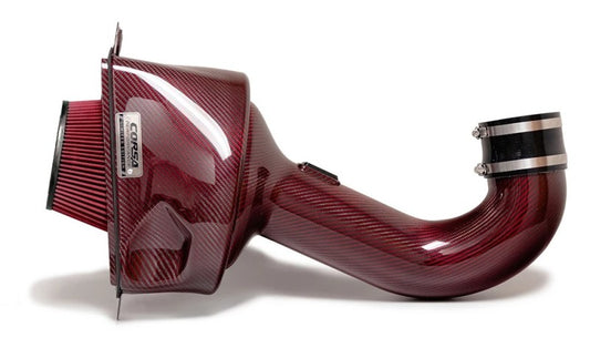 Corsa 2014-19 Chevrolet Corvette C7 6.2L V8 Red Carbon Fiber Air Intake (Does Not Fit Z06/ZR1) - Graveyard Performance