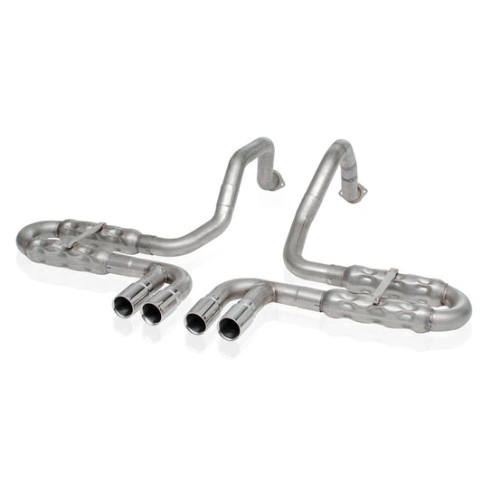 Stainless Works 1997-04 Corvette C5 2-1/2in Axleback Quad Rolled Edge Tips - Graveyard Performance