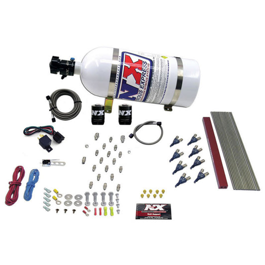 Nitrous Express GM LT1/LS1 Pro Piranha Nozzle Gas Nitrous Kit w/10lb Bottle - Graveyard Performance