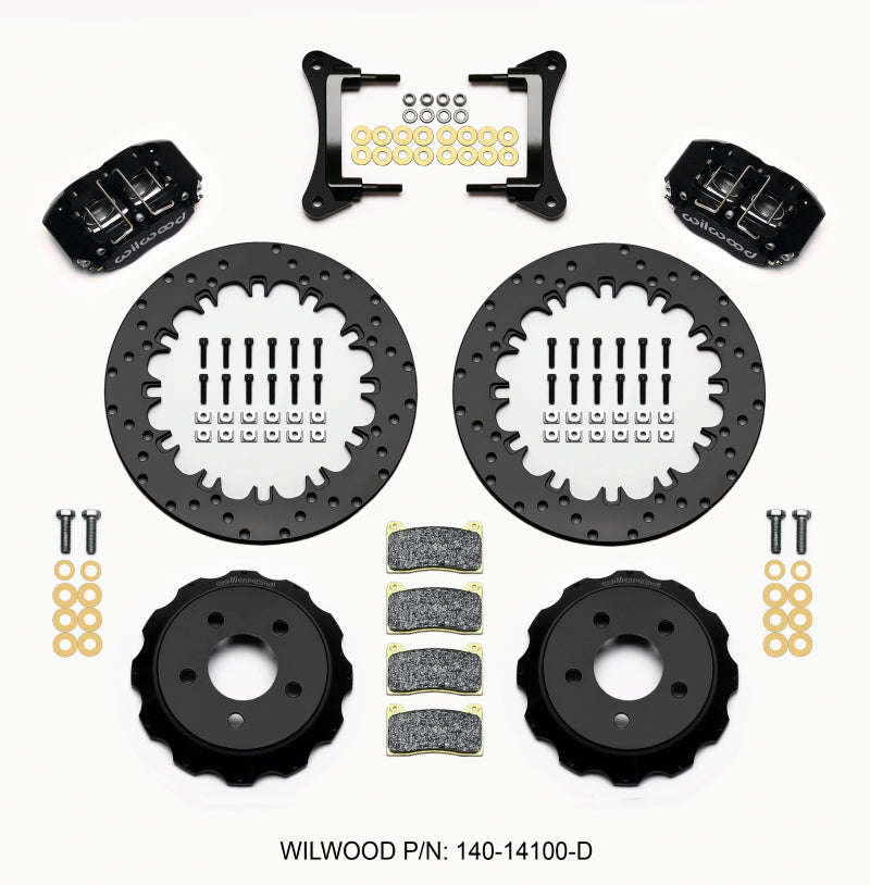 Wilwood Dynapro Radial Front Drag Kit 12.90in Drilled 15-23 Mustang - Graveyard Performance