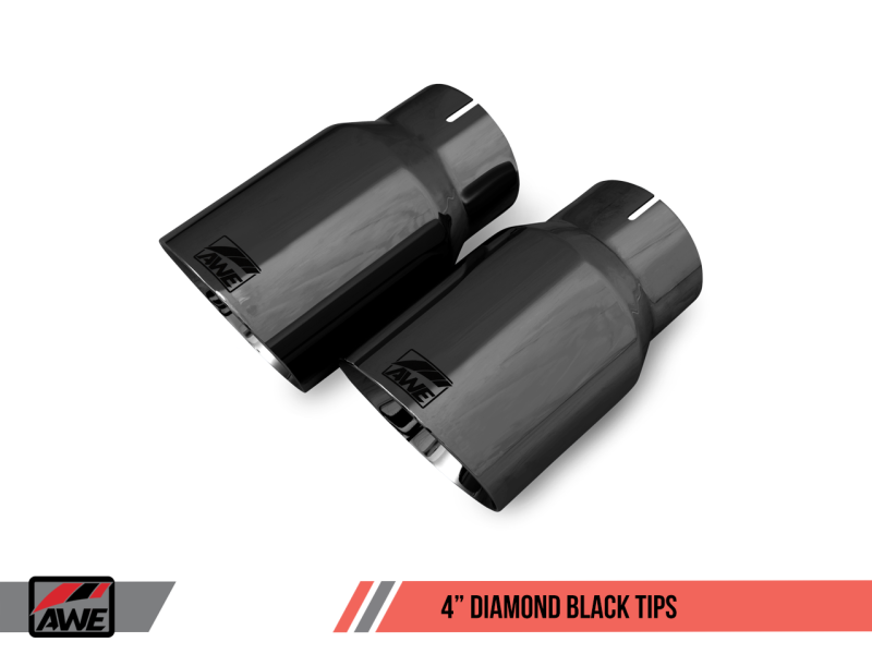 AWE Tuning S550 Mustang GT Cat-back Exhaust - Track Edition (Diamond Black Tips) - Graveyard Performance