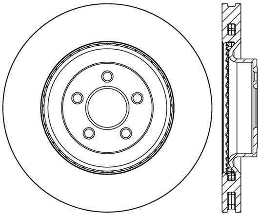 StopTech Slotted & Drilled Sport Brake Rotor - 2015 Ford Mustang GT - Front Right