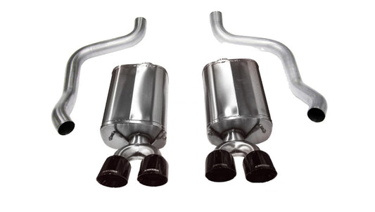 Corsa 2009-2013 Chevrolet Corvette C6 6.2L V8 Black Sport Axle-Back Exhaust - Graveyard Performance
