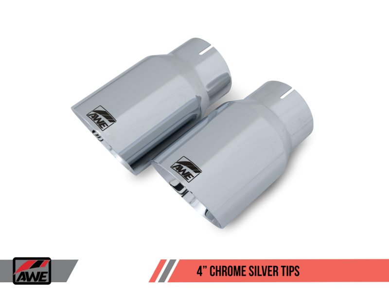 AWE Tuning S550 Mustang GT Cat-back Exhaust - Track Edition (Chrome Silver Tips) - Graveyard Performance