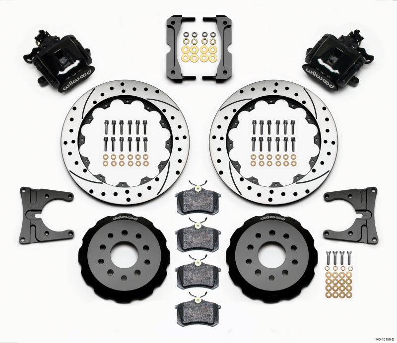 Wilwood Combination Parking Brake Rear Kit 12.88in Drilled 2005-2014 Mustang - Graveyard Performance