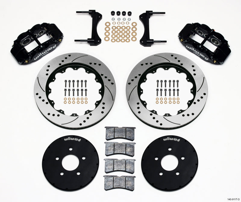 Wilwood Narrow Superlite 6R Front Hat Kit 14.00in Drilled 1994-2004 Mustang - Graveyard Performance