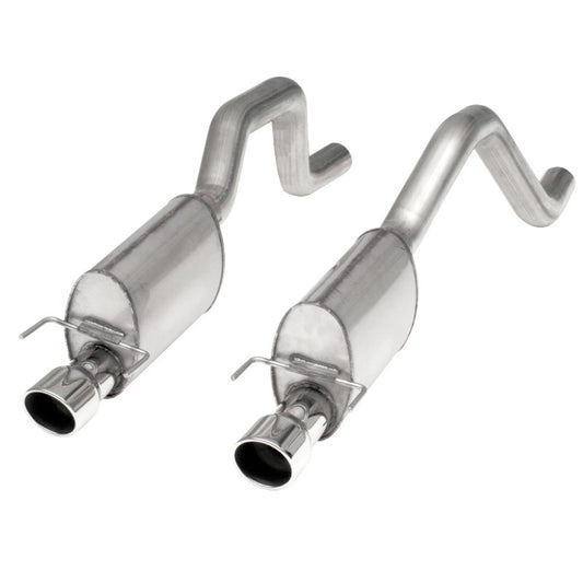 Stainless Works 2006-13 Corvette C6ZO6/ZR1 3in Axleback S-Tube Mufflers Dual 4in Rolled Edge Tips - Graveyard Performance