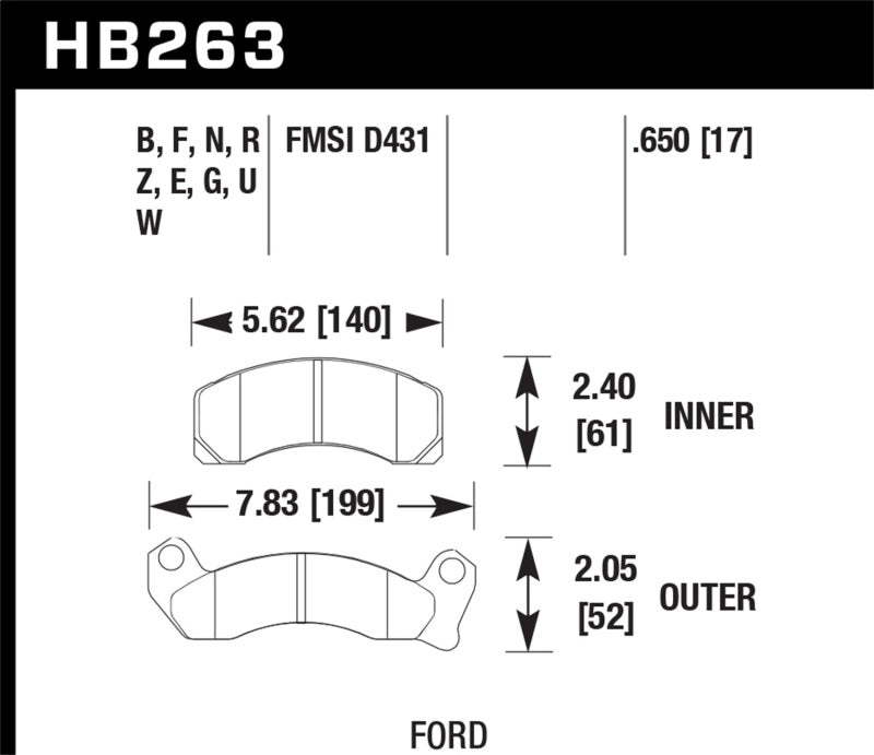 Hawk Performance Ceramic Street Brake Pads - Graveyard Performance
