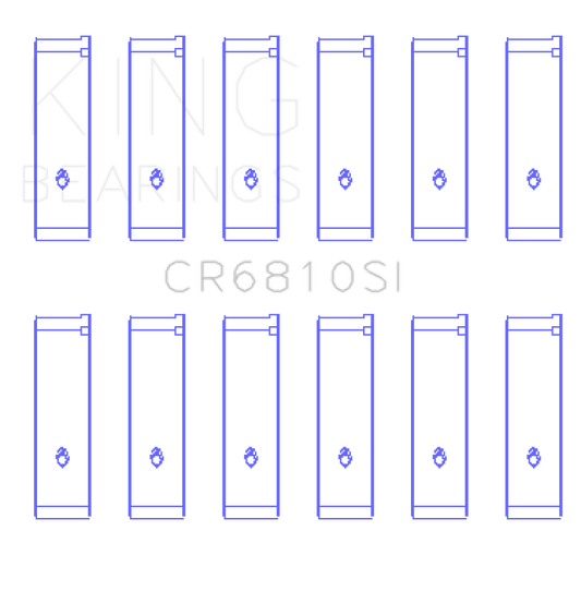 King Engine Bearings Chrysler 215 (Size .026) Connecting Rod Bearings (Set of 6)