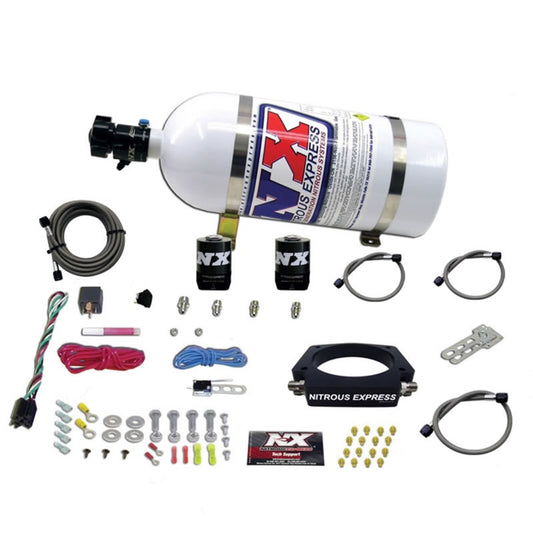 Nitrous Express GM LS 90mm Nitrous Plate Kit (50-400HP) w/10lb Bottle - Graveyard Performance