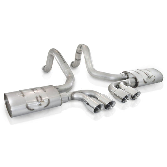 Stainless Works 1997-04 Corvette C5 3in Axleback Quad 3-1/2in Slash-Cut Tips - Graveyard Performance