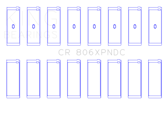 King Engine Bearings Chrysler 361ci / 383ci Coated Performance Rod Bearing Set