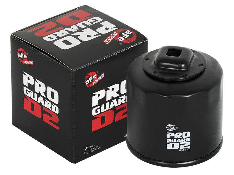 aFe Pro GUARD D2 Oil Filter 02-17 Nissan Cars L4/ 04-17 Subaru Cars H4 (4 Pack) - Graveyard Performance
