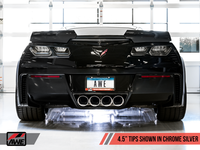 AWE Tuning 14-19 Chevy Corvette C7 Z06/ZR1 (w/AFM) Track Edition Axle-Back Exhaust w/Chrome Tips - Graveyard Performance