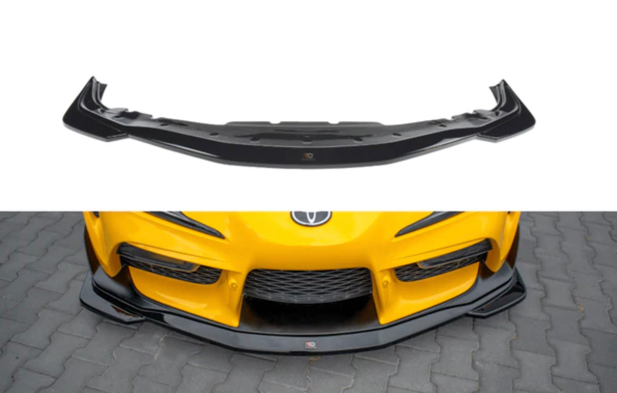 Maxton Design V1 Gloss Black Front Lip - Supra 2020+