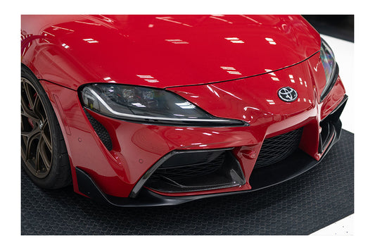 OLM LE Dry Carbon Fiber Front Side Bumper Covers - Toyota Supra 2020+