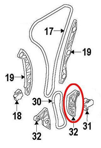OEM Mitsubishi Oil Pump Chain Tensioner Guide | 2008-2015 Mitsubishi Evo X