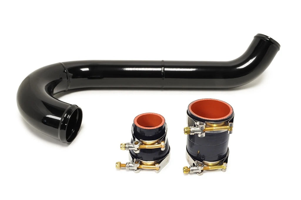 STM Evo 7/8/9 Lower Intercooler Pipe for Stock Frame Turbo (Aluminum)- gloss black