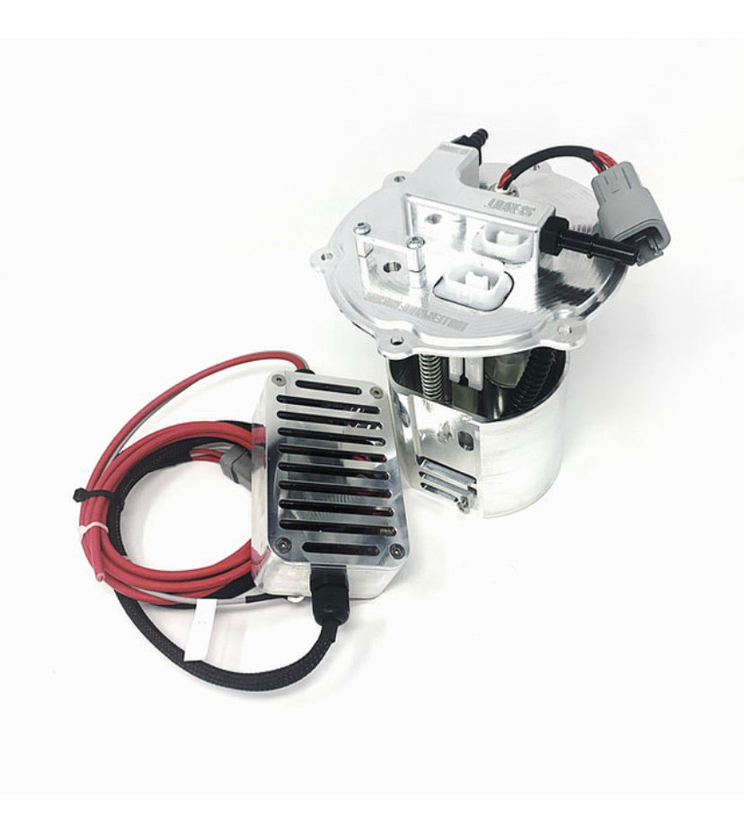 BPR EVOX billet double pumper kit inc, 2 Walbro 525, 10an feed 8an return w/ relay box and fuel line kit