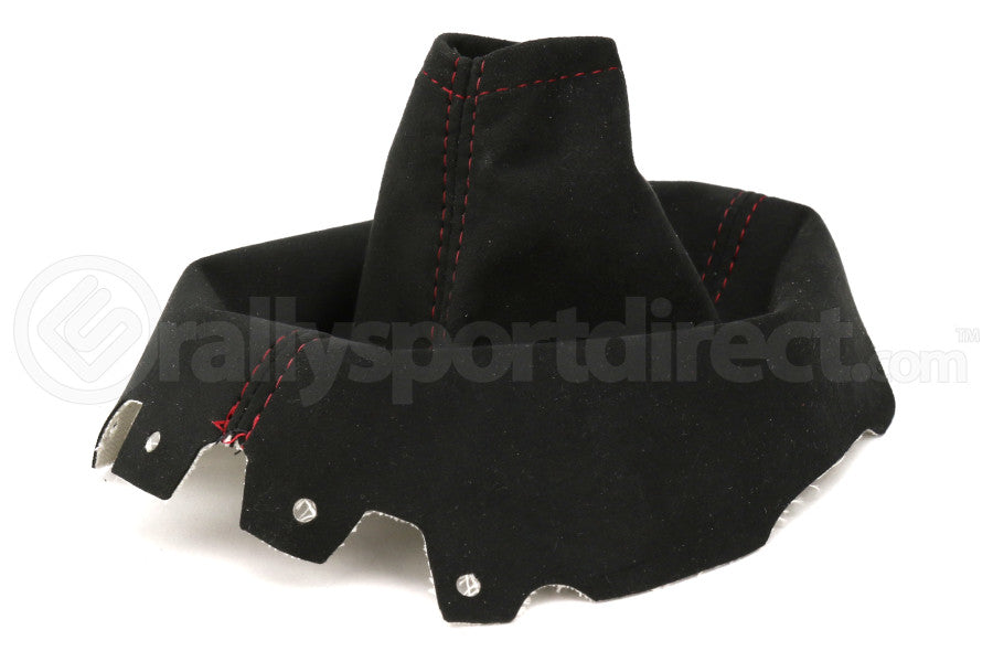 AutoStyled Black Microsuede Shift Boot w/ Red Stitching - Subaru WRX 2015+