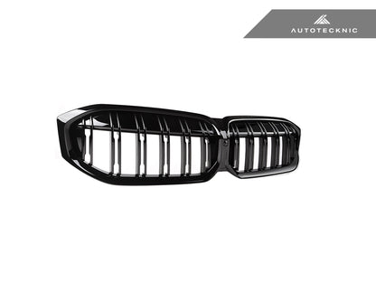 AutoTecknic Dual-Slats Gloss Black Front Grille - G20 3-Series LCI - Graveyard Performance