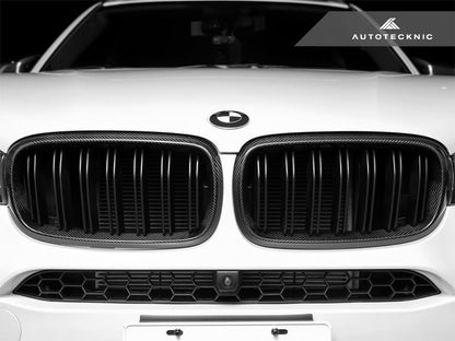 AutoTecknic Dual-Slats Carbon Fiber Front Grille Set - F15 X5 | F85 X5M & F16 X6 | F86 X6M - Graveyard Performance