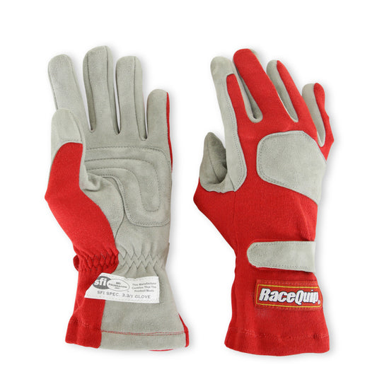 RaceQuip Red 1-Layer SFI-1 Glove - Large