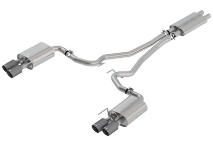 Borla 2018-2022 Ford Mustang GT Cat-Back Exhaust System Touring- Carbon Fiber Tips - Graveyard Performance