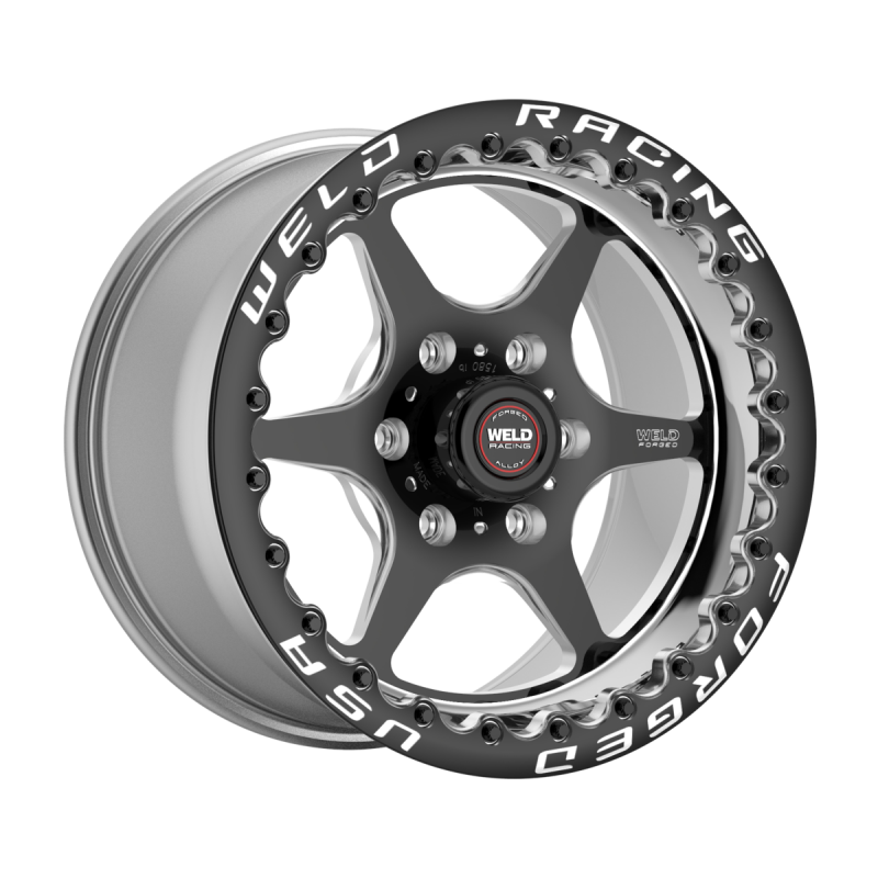 Weld S79 HD Beadlock S79 17x10in / 6x135 BP / 7.2in BS Black Center - Polished Shell Wheel - Graveyard Performance