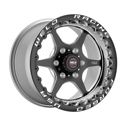 Weld S79 HD Beadlock S79 17x10in / 6x135 BP / 7.2in BS Black Center - Polished Shell Wheel - Graveyard Performance