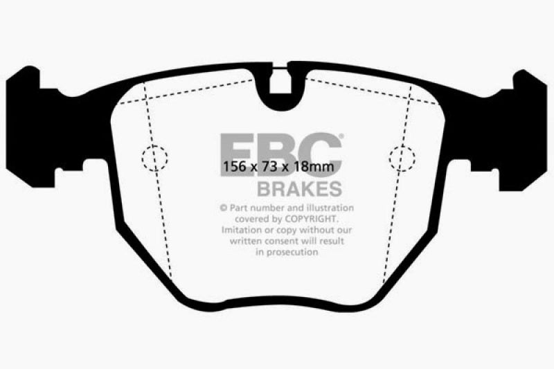 EBC 00-04 BMW M5 5.0 (E39) Ultimax2 Front Brake Pads - Graveyard Performance