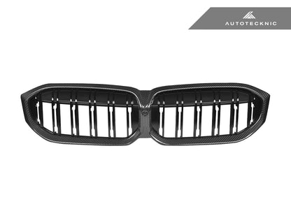 AutoTecknic Dry Carbon Fiber Dual-Slat Front Grille - G20 3-Series LCI - Graveyard Performance