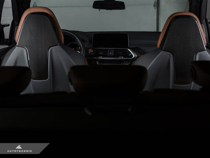 AutoTecknic Dry Carbon Seat Back Cover Set - F97 X3M | F98 X4M - Graveyard Performance